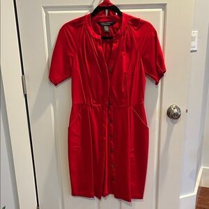 Diane Von Furstenberg Red Dress with matching belt